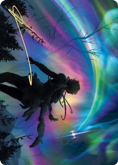 The Prismatic Bridge Art Card Gold Stamped Signature Art Series: Kaldheim Magic card