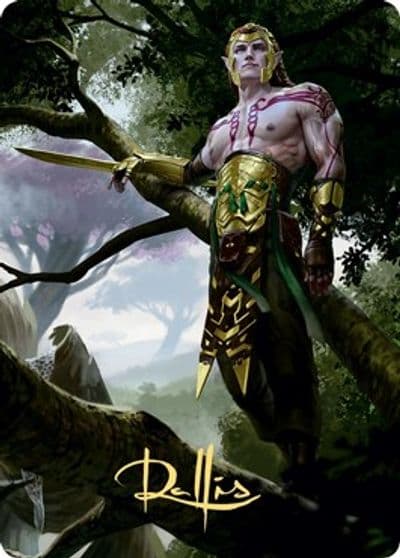 Tyvar Kell Art Card Gold Stamped Signature Art Series: Kaldheim Magic card