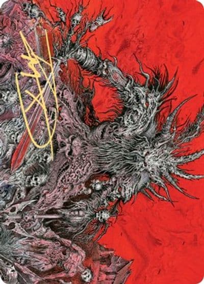 Varragoth Bloodsky Sire Art Card Gold Stamped Signature Art Series: Kaldheim Magic card