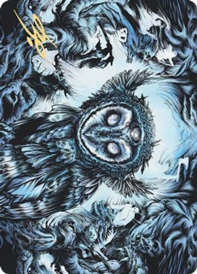 Vega the Watcher Art Card Gold Stamped Signature Art Series: Kaldheim Magic card