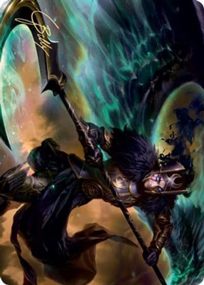 Vengeful Reaper Art Card Gold Stamped Signature Art Series: Kaldheim Magic card