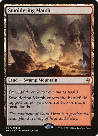 Smoldering Marsh Promo Pack: Kaldheim Magic card
