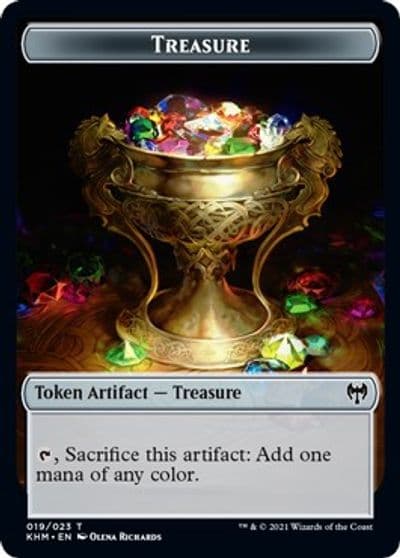 Treasure Zombie Berserker Double Sided Token Kaldheim Magic card