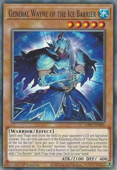General Wayne of the Ice Barrier Structure Deck: Freezing Chains Yu-Gi-Oh! card