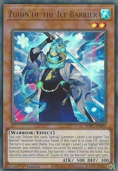 Zuijin of the Ice Barrier Structure Deck: Freezing Chains Yu-Gi-Oh! card