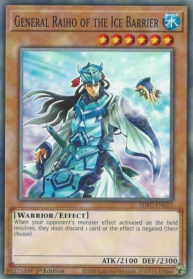 General Raiho of the Ice Barrier Structure Deck: Freezing Chains Yu-Gi-Oh! card