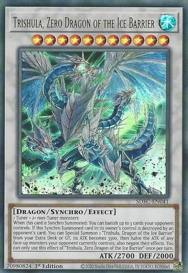 Trishula Zero Dragon of the Ice Barrier Structure Deck: Freezing Chains Yu-Gi-Oh! card