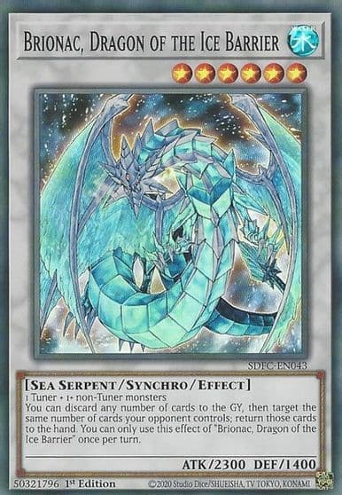 Brionac Dragon of the Ice Barrier Structure Deck: Freezing Chains Yu-Gi-Oh! card
