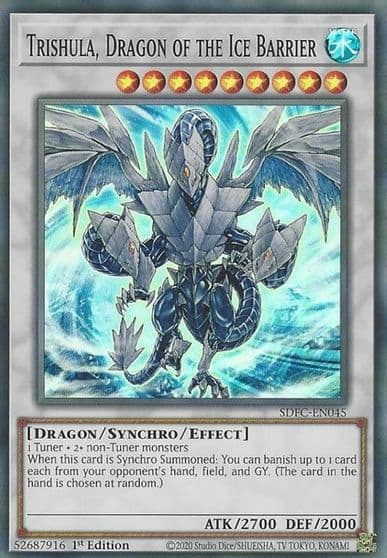 Trishula Dragon of the Ice Barrier Structure Deck: Freezing Chains Yu-Gi-Oh! card