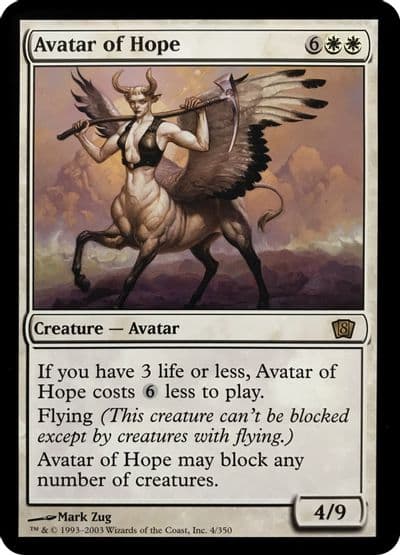 Avatar of Hope 8th Edition Oversize Cards Magic card