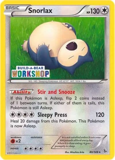 Snorlax (Build-a-Bear Workshop Exclusive) Miscellaneous Cards & Products Pokemon card