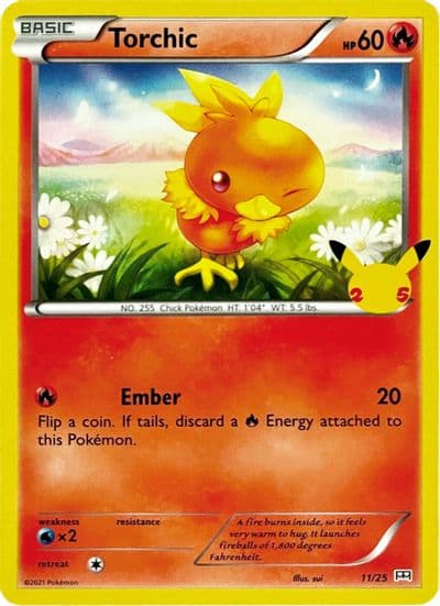 Torchic McDonald's 25th Anniversary Promos Pokemon card