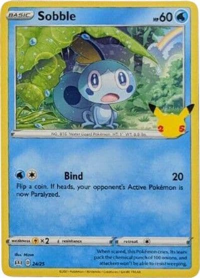 Sobble McDonald's 25th Anniversary Promos Pokemon card