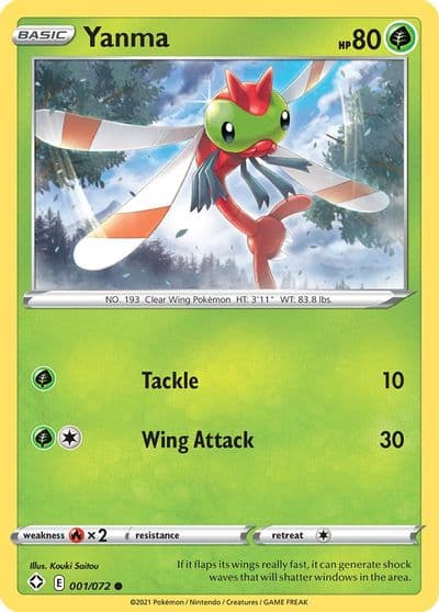 Yanma Shining Fates Pokemon card
