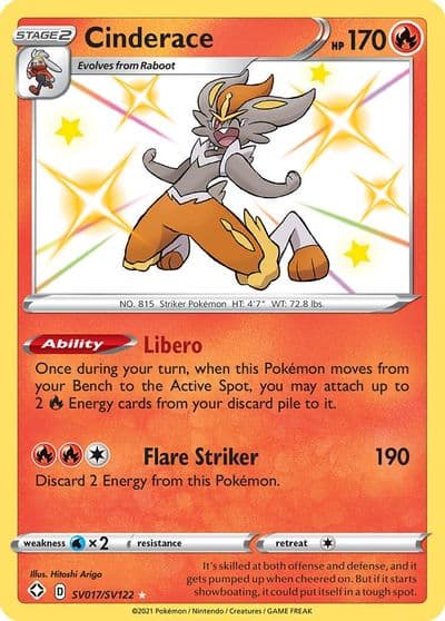 Cinderace Shining Fates: Shiny Vault Pokemon card