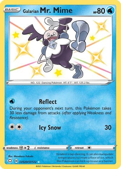Galarian Mr. Mime Shining Fates: Shiny Vault Pokemon card
