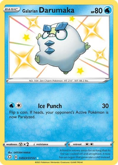 Galarian Darumaka Shining Fates: Shiny Vault Pokemon card