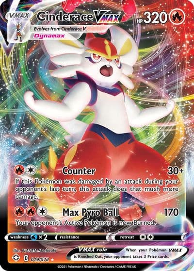 Cinderace VMAX Shining Fates Pokemon card
