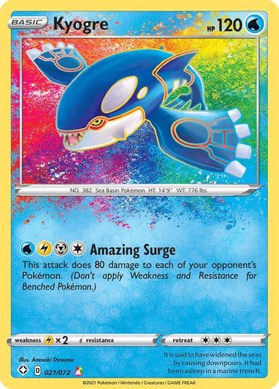 Kyogre Shining Fates Pokemon card
