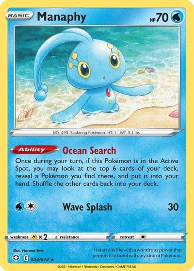 Manaphy Shining Fates Pokemon card