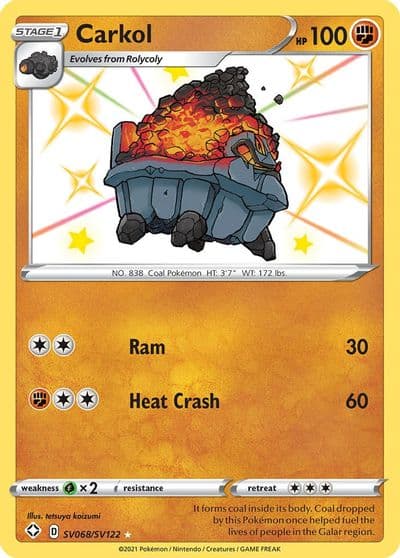 Carkol Shining Fates: Shiny Vault Pokemon card