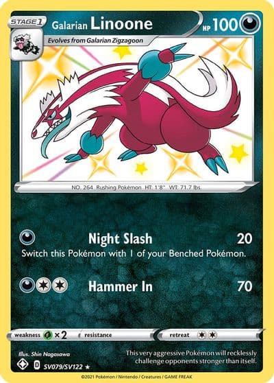Galarian Linoone Shining Fates: Shiny Vault Pokemon card