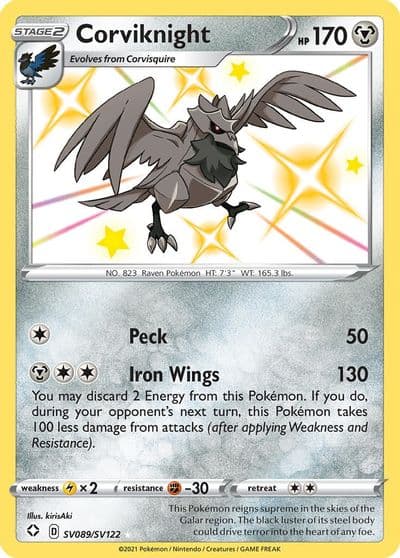 Corviknight Shining Fates: Shiny Vault Pokemon card