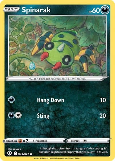Spinarak Shining Fates Pokemon card