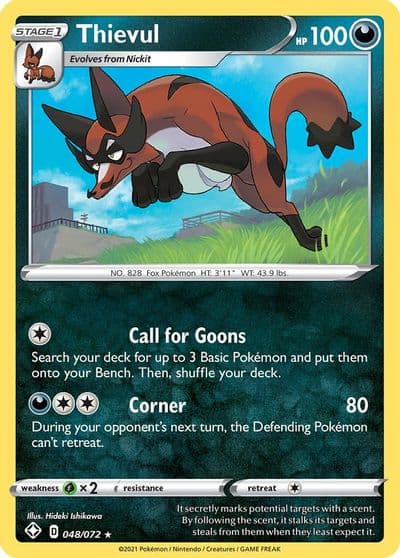 Thievul Shining Fates Pokemon card
