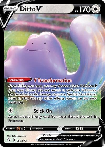 Ditto V Shining Fates Pokemon card