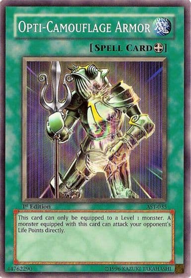 Opti Camouflage Armor Ancient Sanctuary Yu-Gi-Oh! card