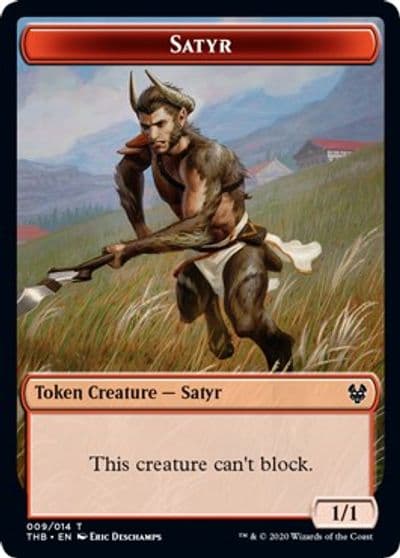Satyr Goblin Construct Double sided Token Challenger 2021 Unique and Miscellaneous Promos Magic card