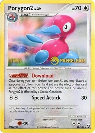 Porygon2 (Prerelease) [Staff] Diamond and Pearl Promos Pokemon card