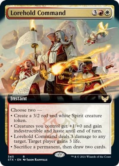Lorehold Command Extended Art Strixhaven: School of Mages Magic card