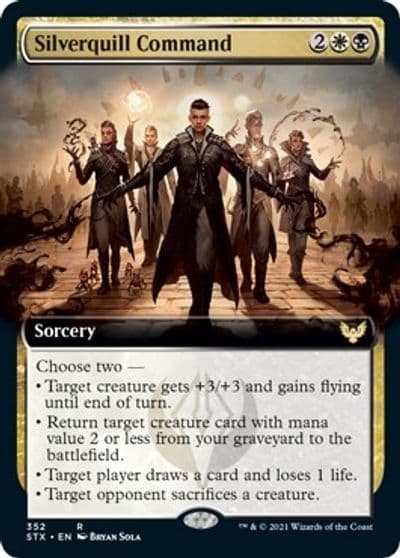 Silverquill Command Extended Art Strixhaven: School of Mages Magic card