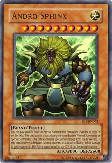 Andro Sphinx Yu-Gi-Oh! Movie Exclusive Pack Yu-Gi-Oh! card