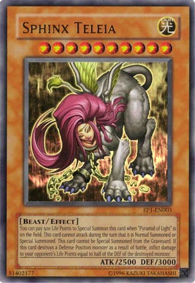 Sphinx Teleia Yu-Gi-Oh! Movie Exclusive Pack Yu-Gi-Oh! card