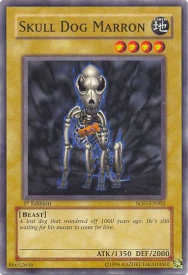 Skull Dog Marron Soul of the Duelist Yu-Gi-Oh! card