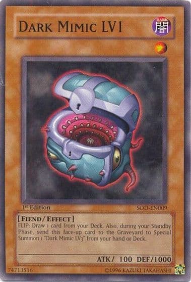Dark Mimic LV1 Soul of the Duelist Yu-Gi-Oh! card