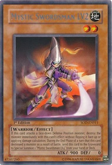 Mystic Swordsman LV2 Soul of the Duelist Yu-Gi-Oh! card
