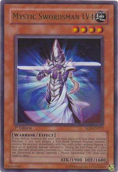 Mystic Swordsman LV4 Soul of the Duelist Yu-Gi-Oh! card
