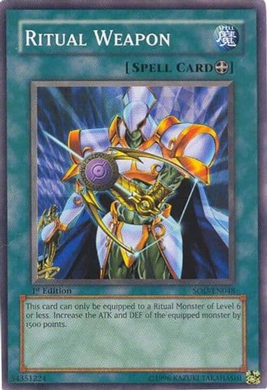 Ritual Weapon Soul of the Duelist Yu-Gi-Oh! card