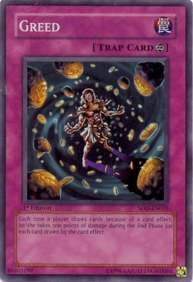 Greed Soul of the Duelist Yu-Gi-Oh! card