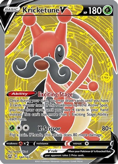Kricketune V (Full Art) SWSH05: Battle Styles Pokemon card