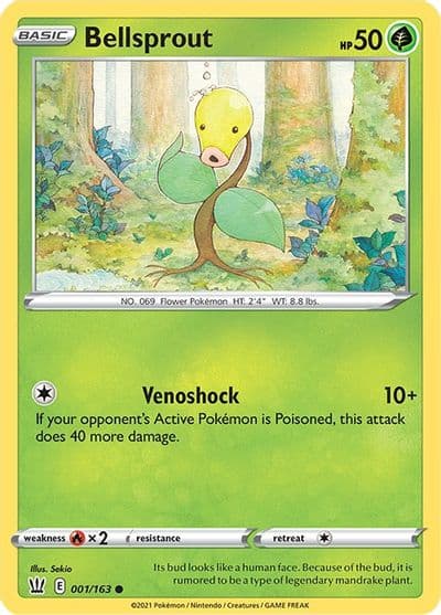 Bellsprout SWSH05: Battle Styles Pokemon card