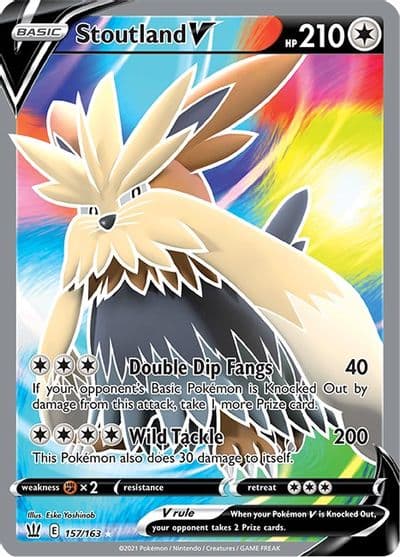 Stoutland V (Full Art) SWSH05: Battle Styles Pokemon card