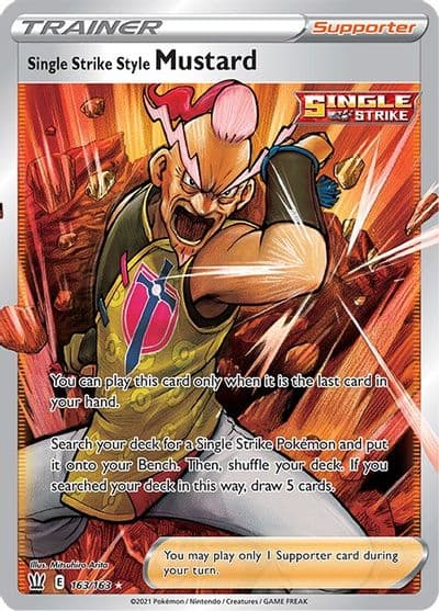 Single Strike Style Mustard (Full Art) SWSH05: Battle Styles Pokemon card