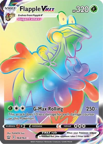 Flapple VMAX (Secret) SWSH05: Battle Styles Pokemon card