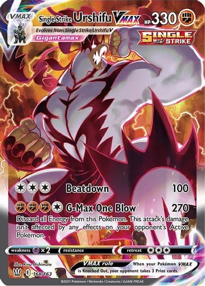 Single Strike Urshifu VMAX (Alternate Art Secret) SWSH05: Battle Styles Pokemon card
