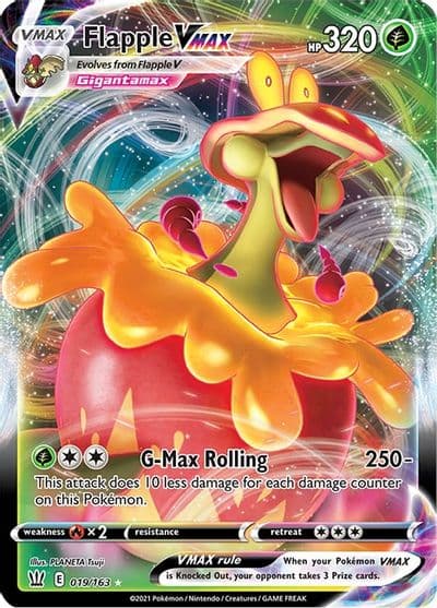 Flapple VMAX SWSH05: Battle Styles Pokemon card
